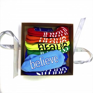 Let them know how much you believe in them with notes to self® positive affirmation socks. | Notes to Self Socks