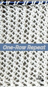 One-Row Repeat Knitting Pattern for Beginners - So Woolly #knittingshorts #sowoolly #easylace