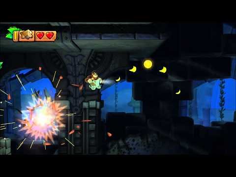 Donkey Kong Country: Tropical Freeze - 100% Walkthrough - 4-2 High Tide Ride (Puzzle and KONG)