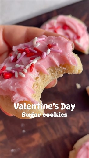 1.1M views · 32 reactions | You wanted Valentine’s Day recipes so you I got you covered with Valentine’s Day recipe! This is my viral sugar cookie turned into the softest and most delicious Valentine’s Day cookies! I think you’ll love it ❤️ Comment RECIPE and I’ll dm it to you directly! | Lifestyle of a foodie | Facebook