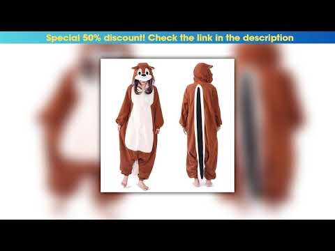 Review Disney Chip&Dale Flower Spirit Cartoon Jumpsuit Winter Pajama for Women Cute Anime Mouse Cos