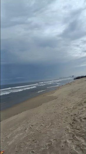 some beautyfull views of a huge ocean beach.