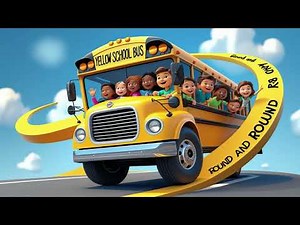 The Big Yellow School Bus Goes Round and Round | Wheels-In-Motion Song for Kids
