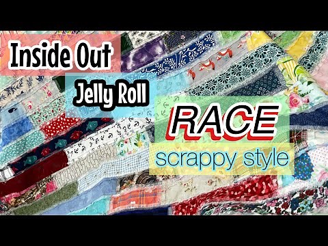 Inside Out Jelly Roll Race Quilt ~ Scrappy Jelly Roll Race