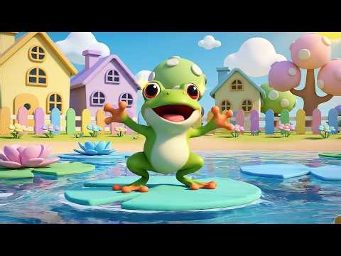 Fourteen Happy Frogs Croak Ribbit Ribbit Ribbit | Pond Counting & Nature Sounds Song