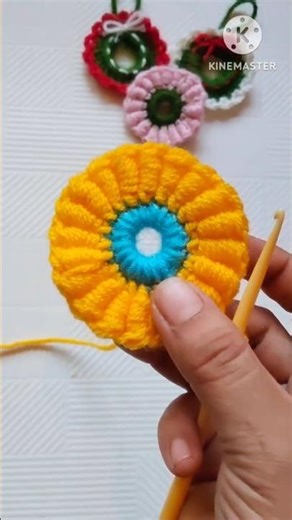 Crochet Flower Applique | Easy Crochet Flower #shorts
