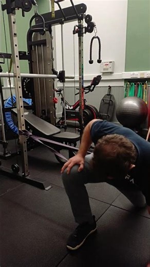 Banded Hip external rotation mobility.