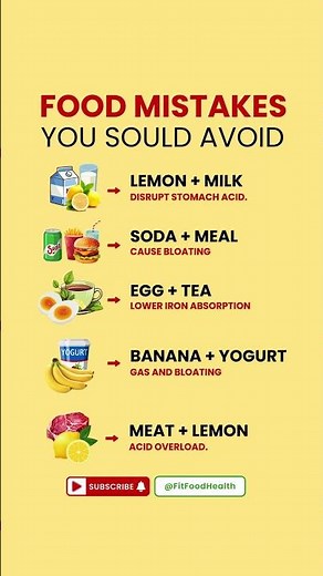 ❌Stop Mixing These Foods! 5 Dangerous Combinations to Avoid