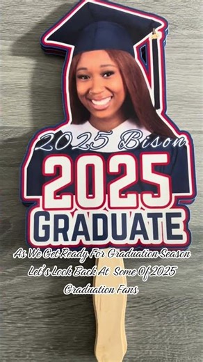 Graduation Fan Designs Made Using Canva And Cricut #classof2026 #graduationday #customfans #grads