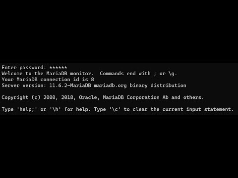 Creating tables in MariaDB