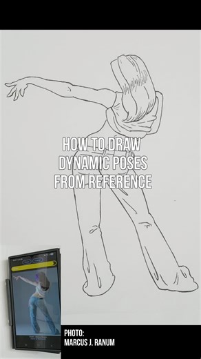 Practice Drawing This on Instagram: "How To Draw Dynamic Poses From Reference"
