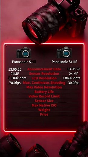 Panasonic S1 II vs Panasonic S1 IIE