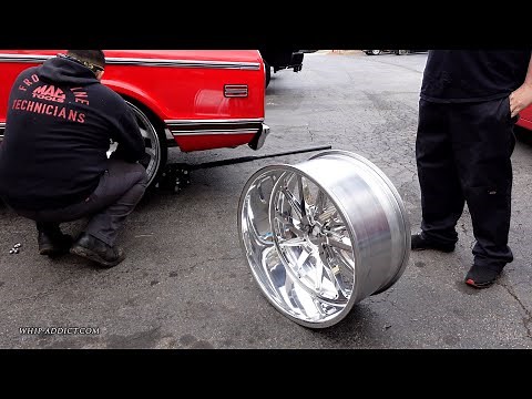 WhipAddict: 70' Chevy C10 Short Bed Truck on 26s Test Fits BIG LIP Billet 24x13s at Kaotic Speed! P1