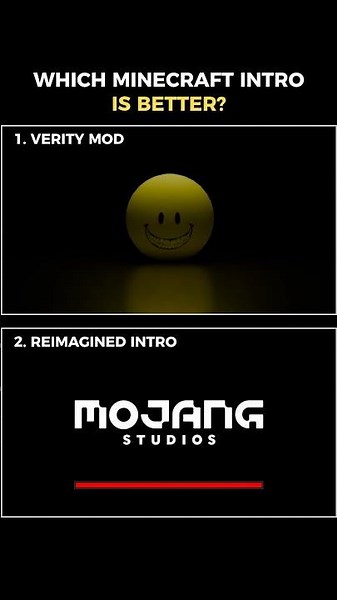 Verity Mod Intro vs Reimagined Intro 🤯 Which One Wins? #minecraft #shorts