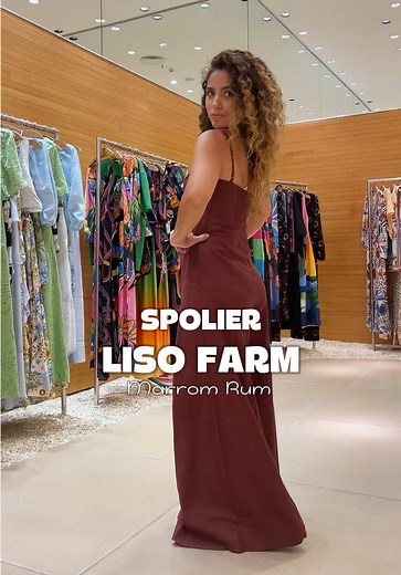 Spoiler LOJIX✨13/03 ao meio-dia! Liso da FARM MARRON RUM🤎 Ganhe 20%Off aplicando: 🎟 Cupom: FARM20 🌟 Código de vendedora: C762 #adorofarm #farmrio #farmete