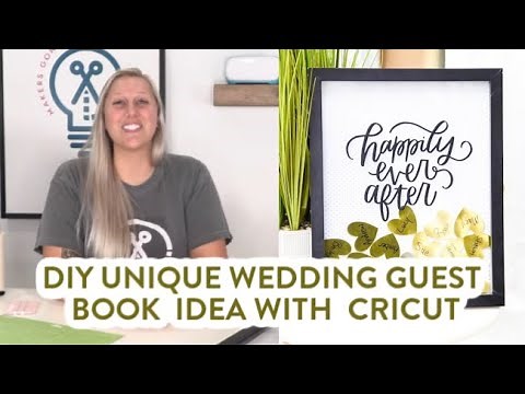 DIY Unique Wedding Guest Book Idea With Cricut