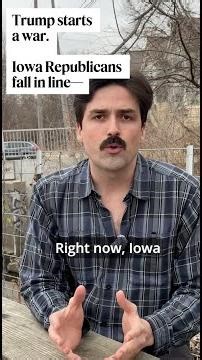 Trump starts a war. Iowa Republicans fall in line