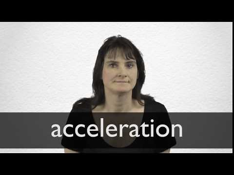 How to pronounce ACCELERATION in British English