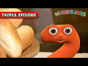 Out for the Count – The Container Drainer – Tens Moments | Numberjacks TRIPLE Full Episodes