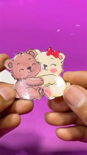 Cute hugging bear stickers! 🐻💕 #kawaii #stickers #cutestickers #handmade