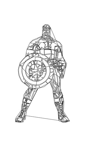 Captain America: The One Line Art #onelinedrawing #captainamerica #marvel #avengers #chrisevans