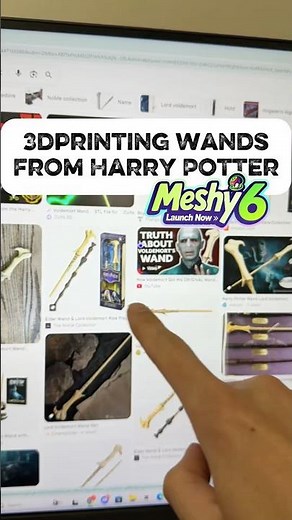 Making wands using 3dprinting and meshy.ai