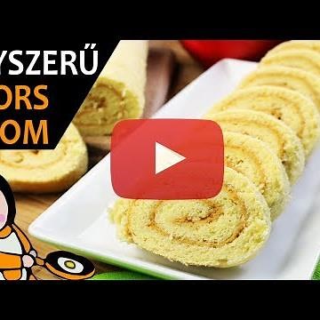 Lekváros piskótatekercs - Recept Videók