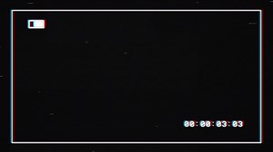 Download A old damaged VCR playing, VHS tape playing, over noise texture, Static noise, glitch effect, cassette recorder, bad signal with text rec. TV noise, vintage animation motion black for free