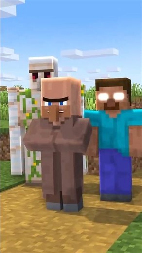 Villager vs pillager in Minecraft #minecraft #short # Herobrine