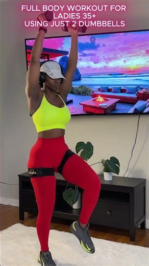FULL BODY WORKOUT FOR LADIES 35+ USING JUST 2 DUMB BELLS #FullBodyWorkout #Women35Plus