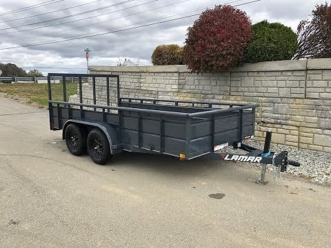 Lamar 7x14' Utility Landscape Trailer 7000# High Sides UT831423-HS