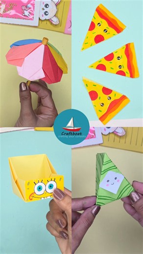 4 Amazing Origami Crafts in 1 Video! 🤩 No Glue #shorts #craft