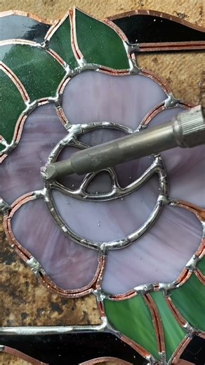 Soldering stained glass