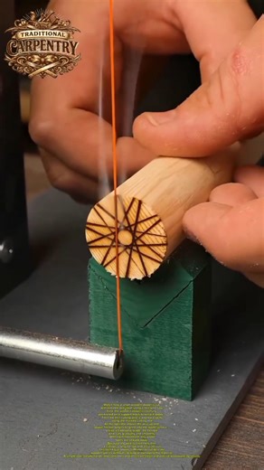 Precision Wooden Dowel Cutting with Mini Wire Saw #woodworking #DIY #crafttools