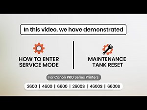 How To Enter Service Mode & Reset Maintenance Tank of Canon PRO 2600/4600/2600s/4600s LFP Printers