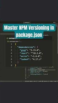 package.json SemVer Ranges for Beginners (Caret ^ vs Tilde ~) #semver #packagejson