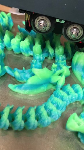Another 3D print sneak peek. This one is a seafoam glowie sea dragon! Finishing up! #3dprint #3dprinting | Monique Lula