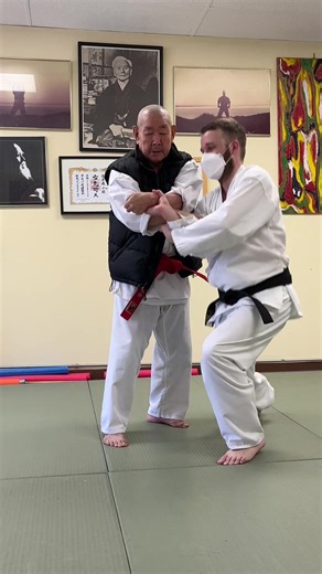 Grappling techniques using applications seen in Katas. There are so many wonderful mysteries hidden in Katas. The more we train, the more we understand and discover them. Thank you Fabien for demonstrating. #kata #karate #martialarts #kanchotokuyama #karatedo
