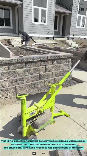 Concrete Block Splitter Tool: Masonry Cutting Process