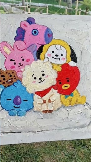 BT21 melukis gambar #bt21 #bts #army #bt21_universe #bt21craft #bt21cooky #bt21bts #painting #draw