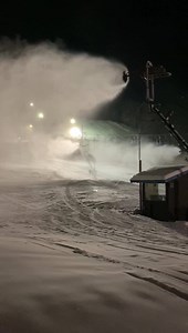 The first snow gun ever mass produced, the SMI Snowstream 320. These are low energy beasts when the temps dip below 20...like right now! BEST OPENING EVER!!! Amazing skiing, up to 3 foot of base, and more runs opening daily!!! | Timber Ridge Ski Area