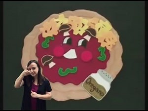I am a Pizza with sign language