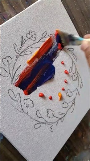 Easy Art 🎨 #acrylicpainting #shorts #art #painting #canvaspainting