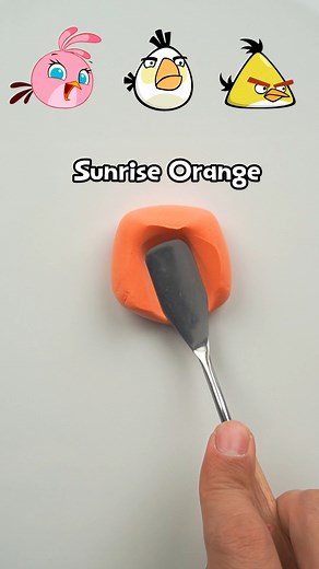 Angry Birds color mixing #colormixing #satisfying #relaxing #artreels | KEP GHAK