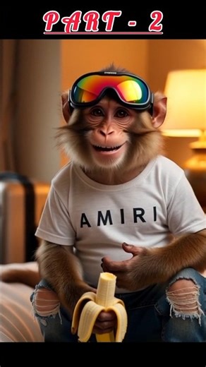 🐒✈️ “Guddu Monkey ka African Adventure: Hotel Room Tour se Jungle Safari Tak!” 🌍 #ai #monkey #bunder