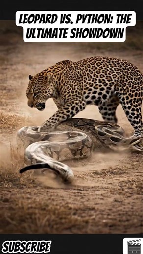 Leopard Dominates Massive Python! 😱#WildLifeEncounter, #LeopardVsPython, and #NatureIsSavage