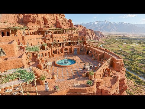 Building the Ultimate Underground Clay Temple in Remote Rural Wilderness Using Primitive Tools
