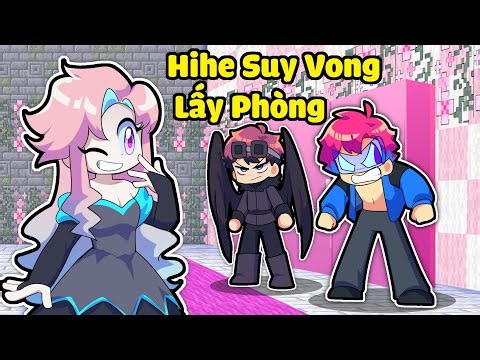 Hiha The Blue and Hiha Crow are helpless when Hiha Suy Vong steals their bedroom in Minecraft 🤣😆