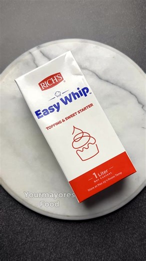 Easy Whip is non-dairy whipping cream Can be stored at room temperature or stored at chiller, you can also use chilled bowl then beat to fluffy and use as frosting for your cakes cupcakes or even beverages. Easy to use and masarap dahil may onting alat to balance the sweetness of the cream #easywhip #whippingcream #nondairy | YourMayores Food