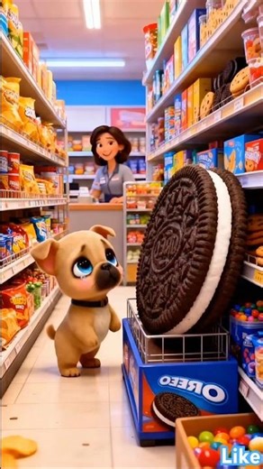 Frenchie Dog’s Sweet Gesture! Buys a Big Oreo to Share with Friend! #cartoon #cutedog #frenchie